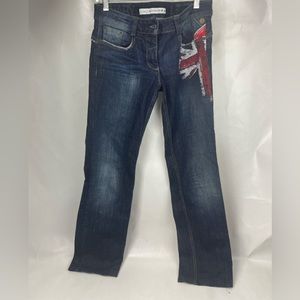 Animo Union Jack Jeans Bootcut I-42 D-36